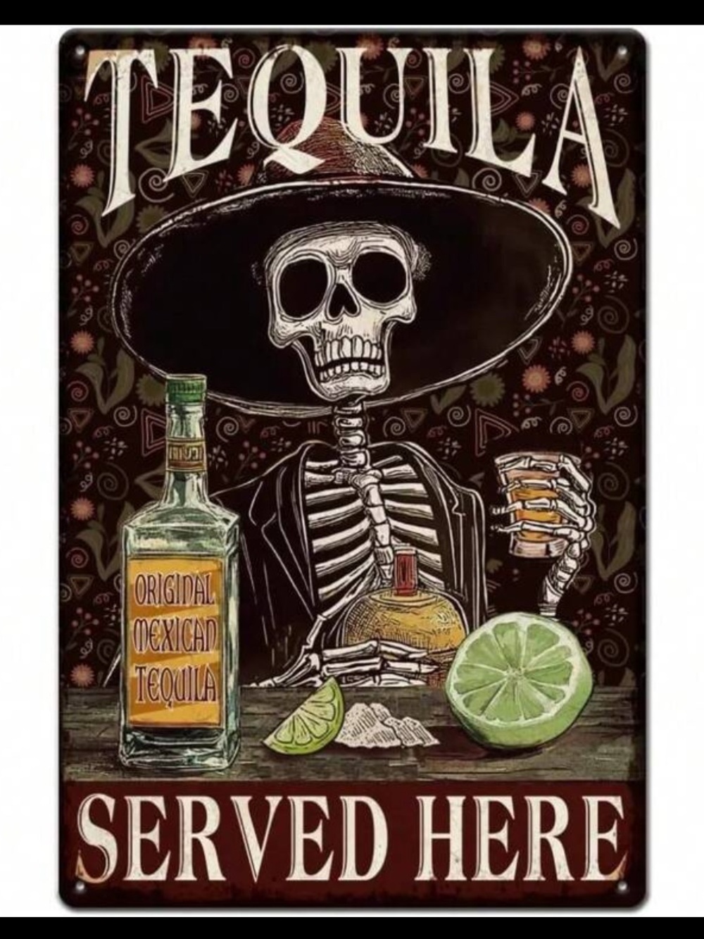 Tequila Served Here Metal Wall Decor NEW 🏷️